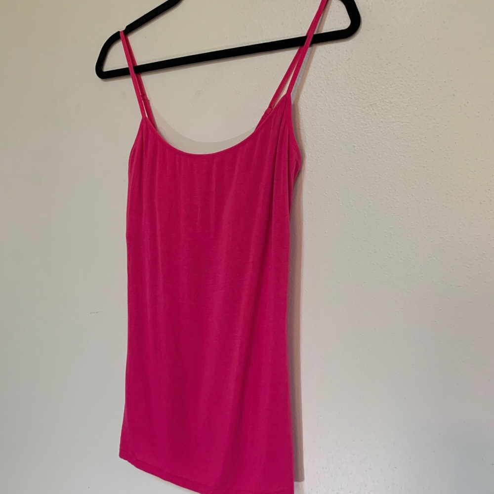 Tart fuchsia tank top.